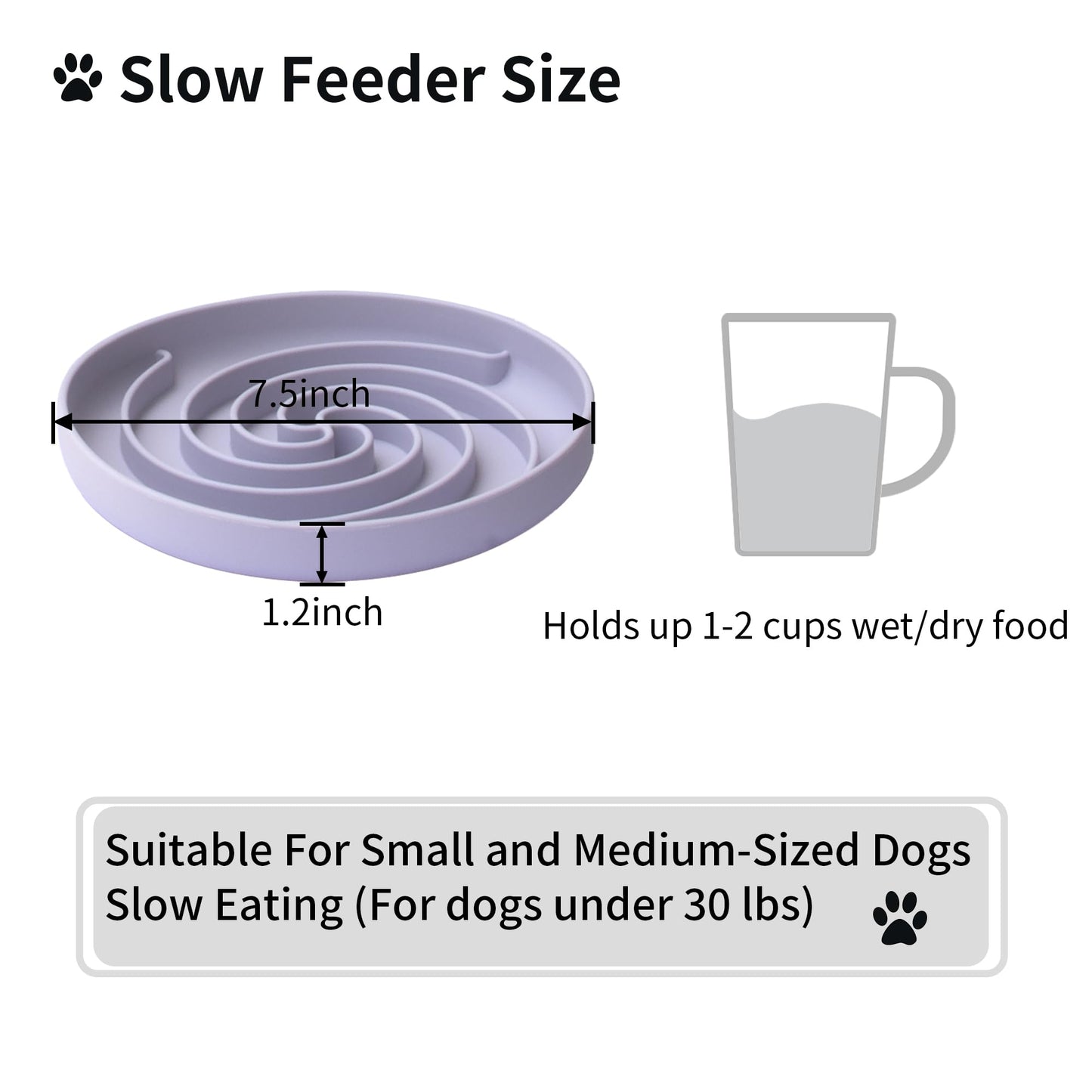 Bifeaw Slow Feeder Dog Bowls, Dishwasher Microwave Safe Puzzle