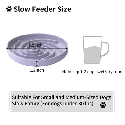 Bifeaw Slow Feeder Dog Bowls, Dishwasher Microwave Safe Puzzle