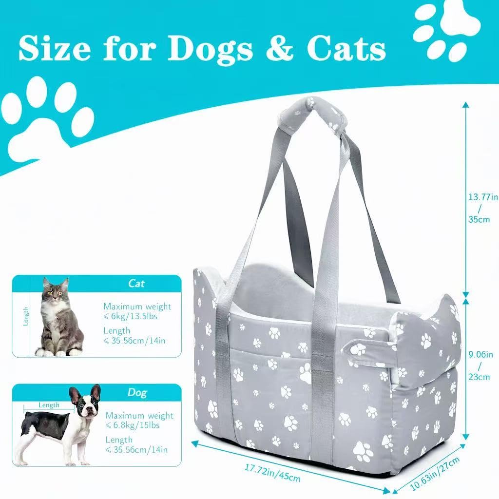 Cullaby Center Console Dog Car Booster Seat for Small Dogs 0- Seat