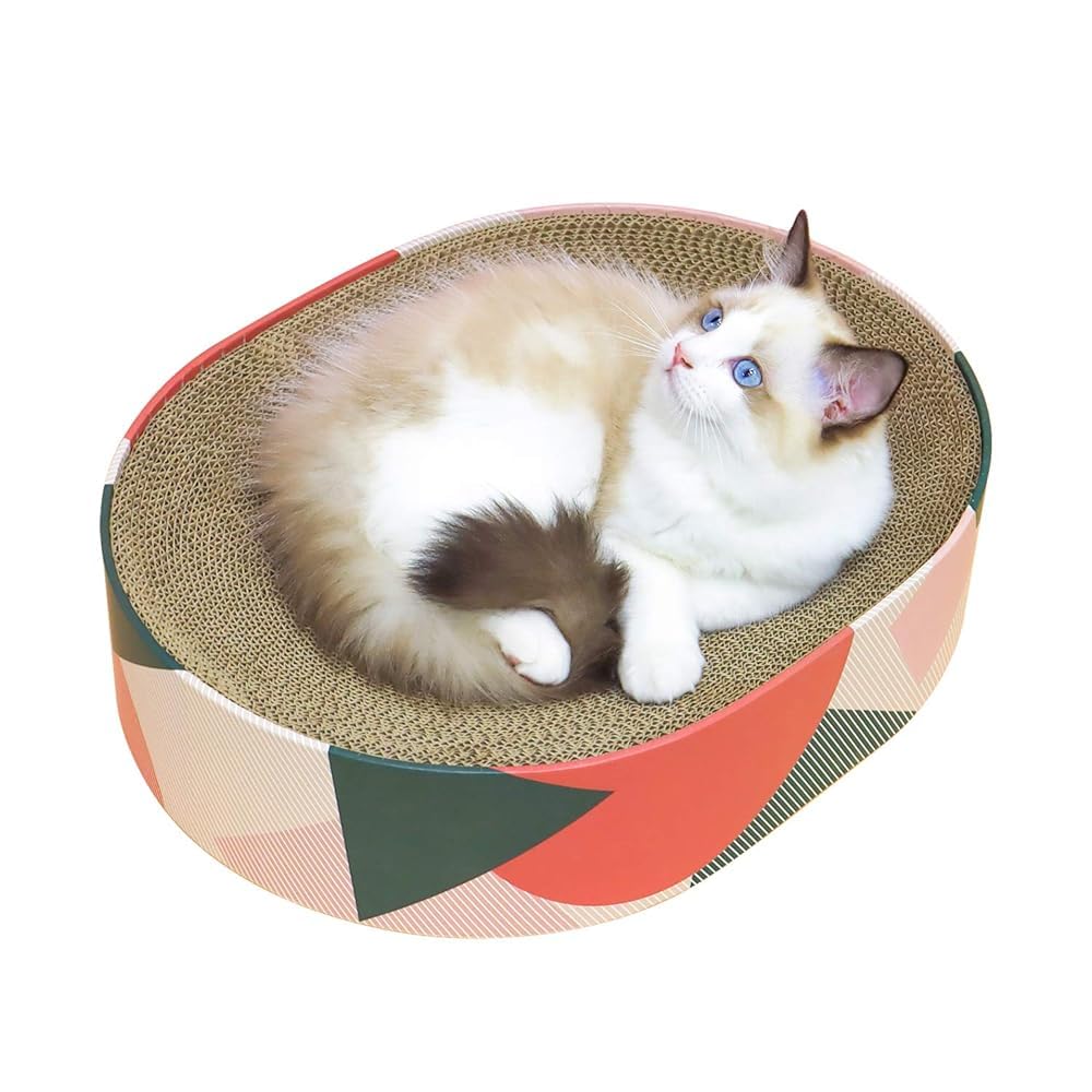 ComSaf Cat Scratcher Cardboard Bed Lounge Couch for Indoor Cats Pad