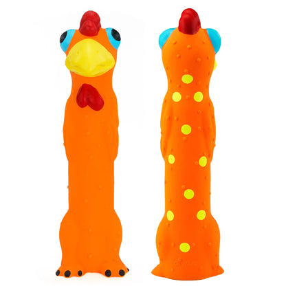 CHIWAVA 3 Pack 9" Squeaky Latex Dog Toys Standing Stick Animal Toys