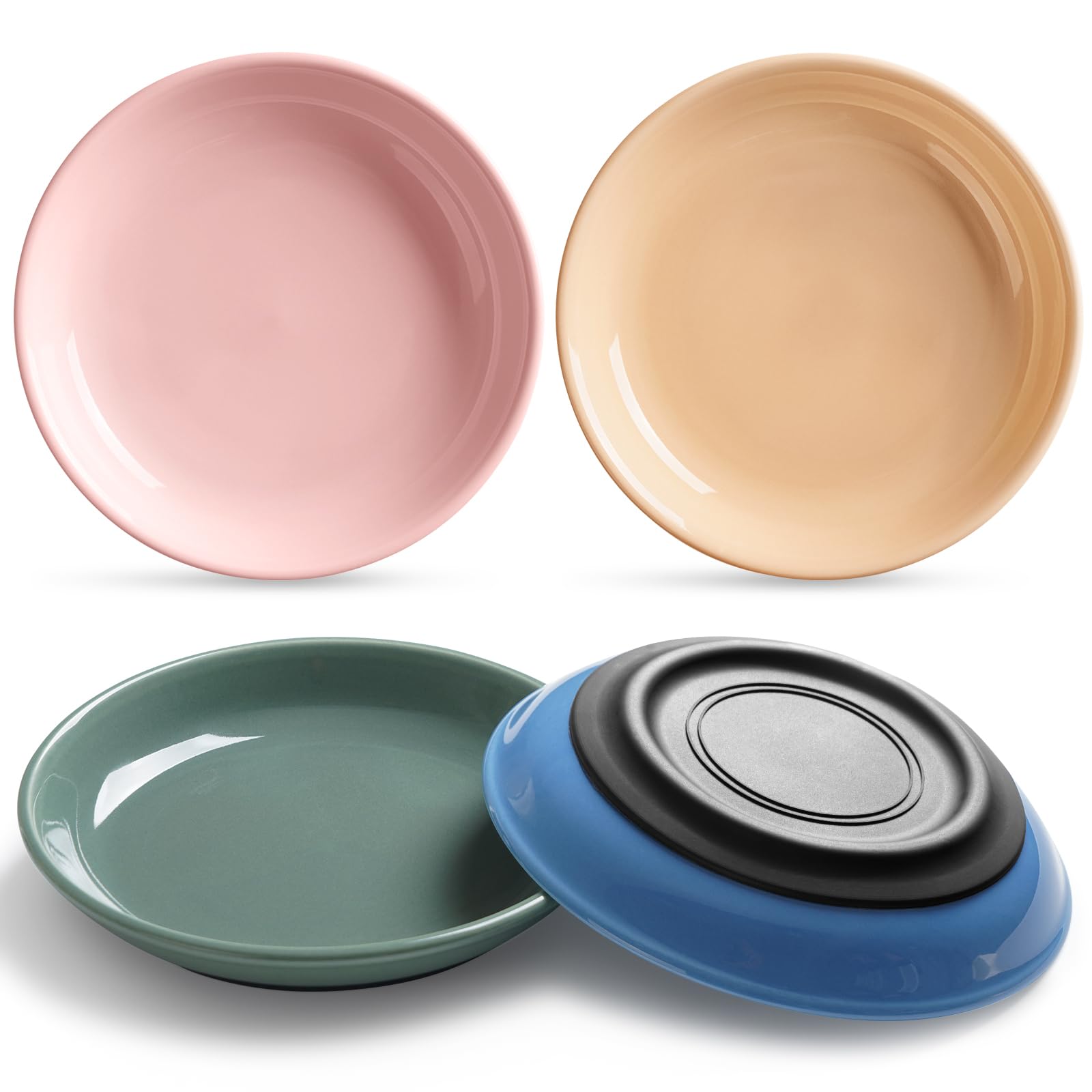 WROSWT Colorful Cat Food Bowl,Non-Slip Silicone Bottom Cat Bowls