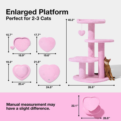 VETRESKA Cat Tree for Indoor Cats, Multi Level Cat Tower Toy