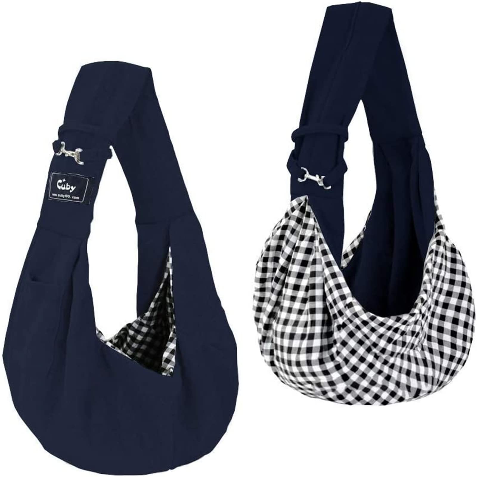 CUBY Dog and Cat Sling Carrier Hands Free Reversible Pet Papoose Bag