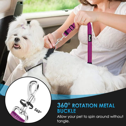 SlowTon Dog Seat Belt, 2 Pack Harness Seatbelt Adjustable With Seat