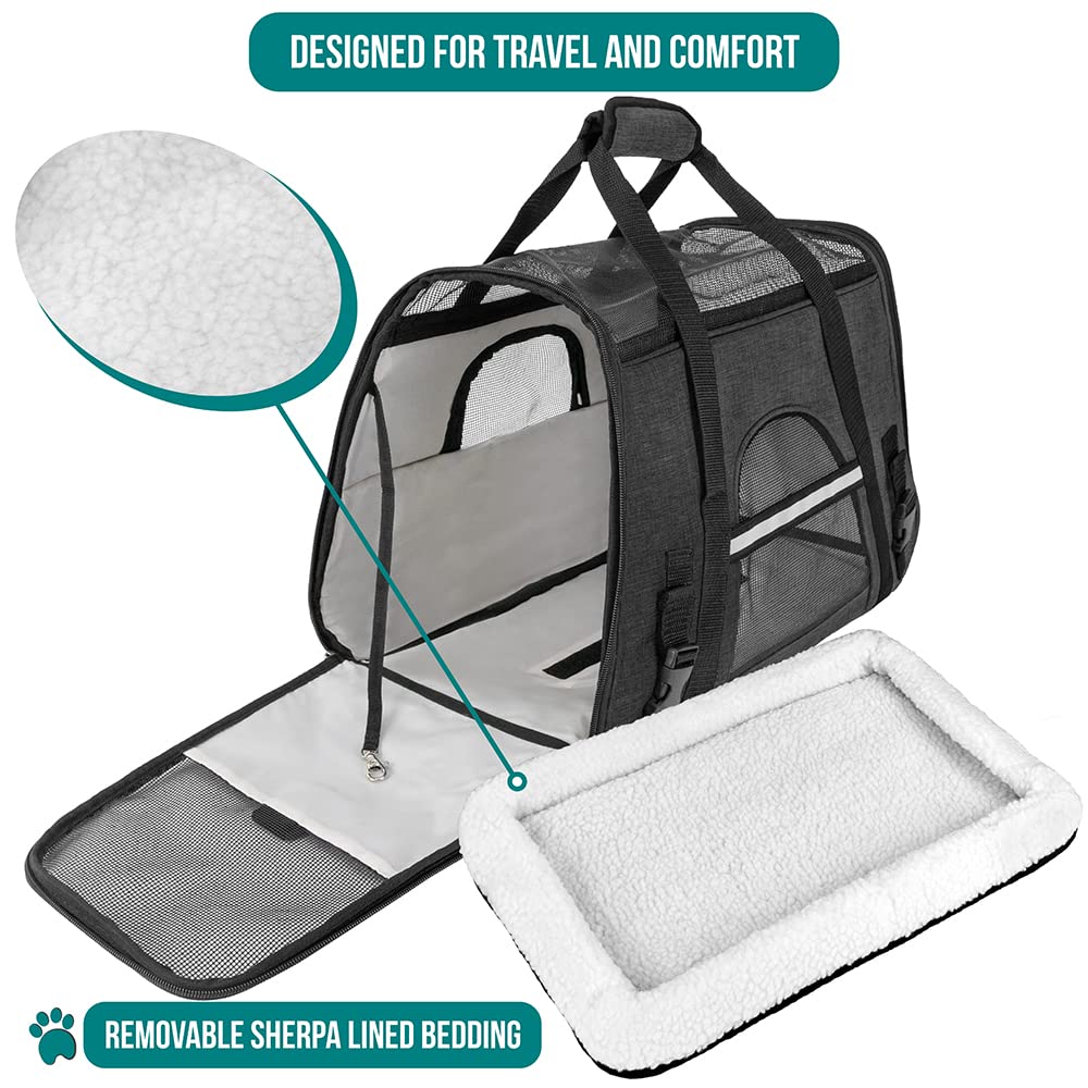 PetAmi Airline Approved Soft-Sided Dog and CAT Travel Carrier