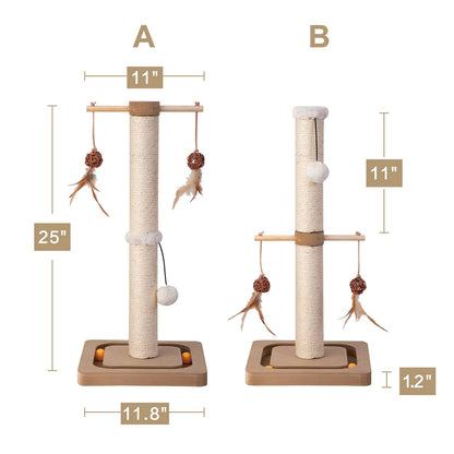 PEEKAB Cat Scratching Post Sisal Scratch Posts for Indoor Posts