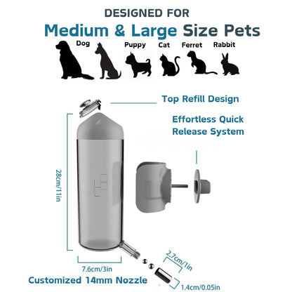 Pet Water Bottle Hanging Dog Water Dispenser Kennel Drinker Crate