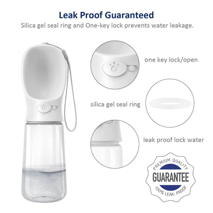 WePet Portable Dog Water Bottle, Leak Proof Puppy Water Dispenser