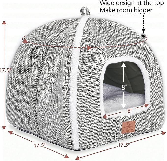 Cat Bed for Indoor Cats Cat Cave Bed Cat House Cat Tent with Bed