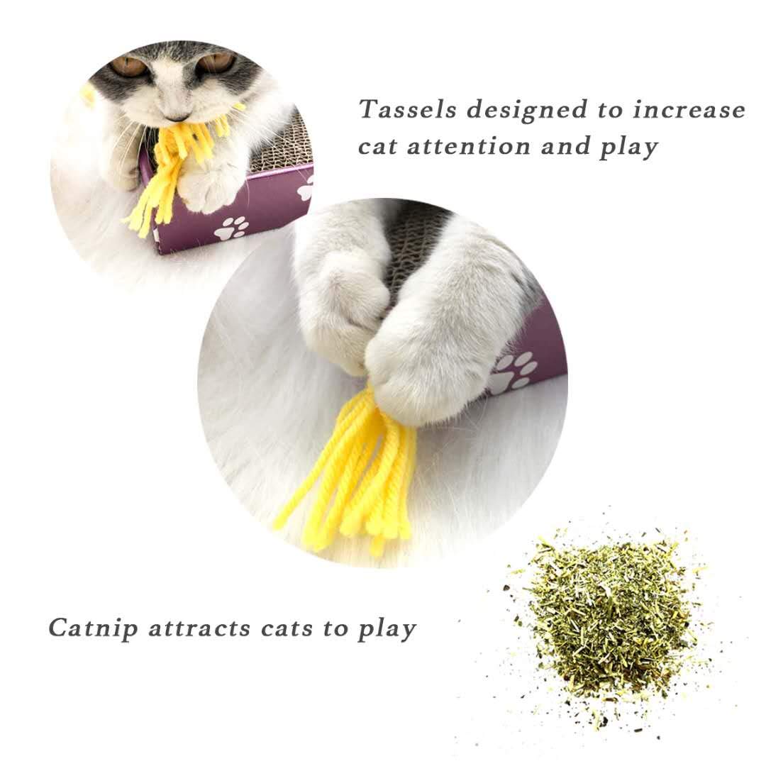 PEEKAB Cat Scratcher Cardboard Wide Scratching Board Reversible Pad