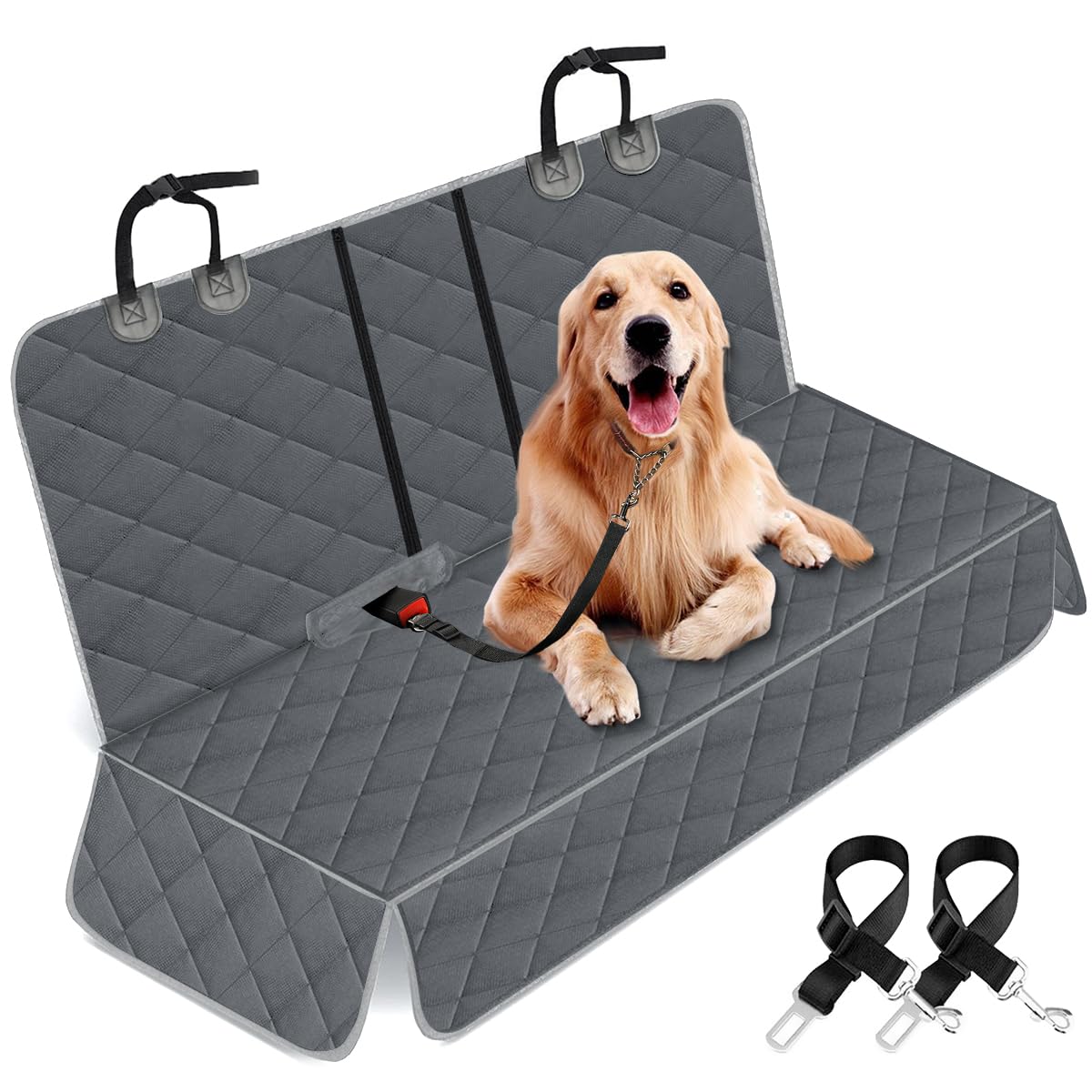 Yuntec Dog Car Cover for Back Seat Pet Protector Waterproof Bench Seat