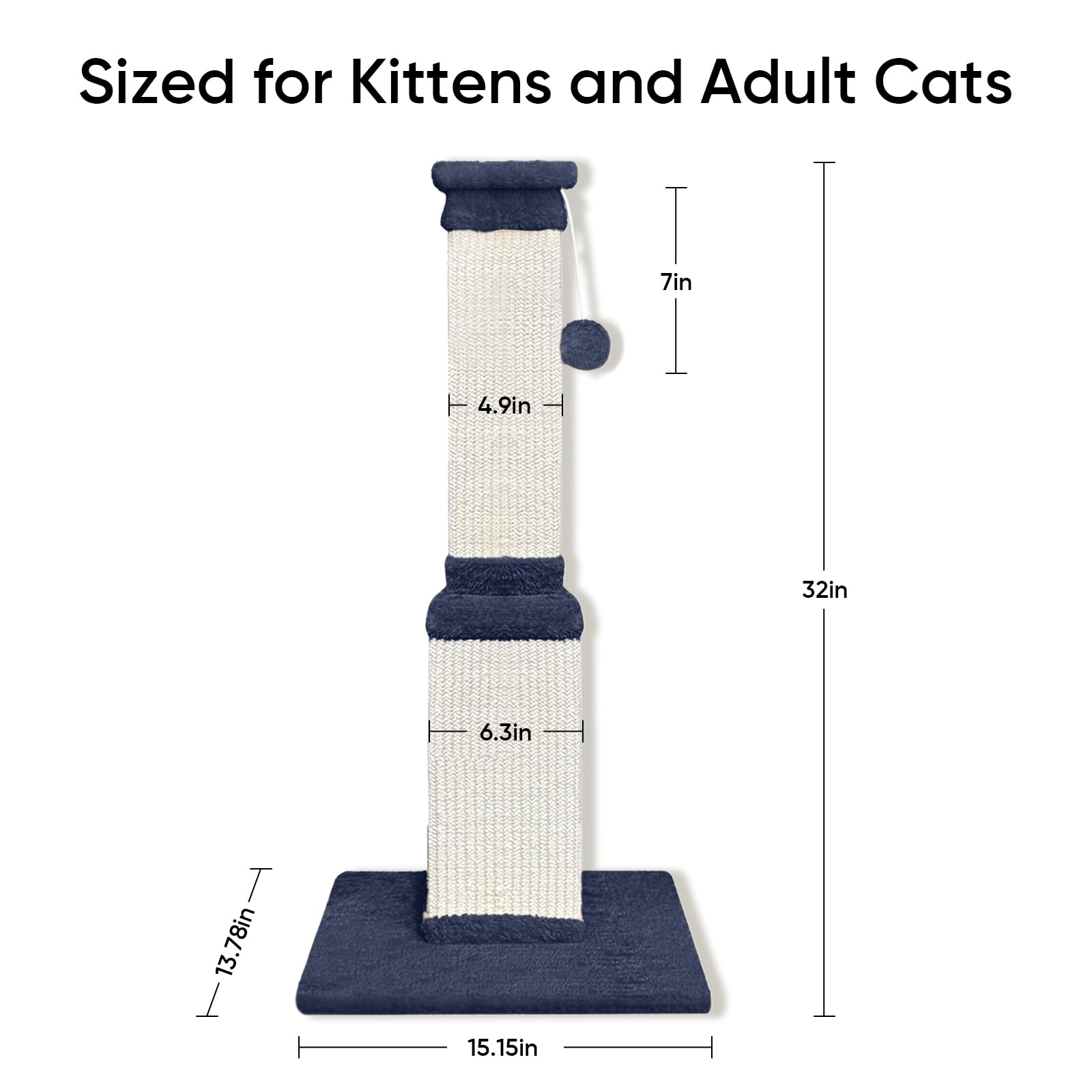 AGYM Cat Scratching Post for Large Cats, Cat Scratcher for Scratcher