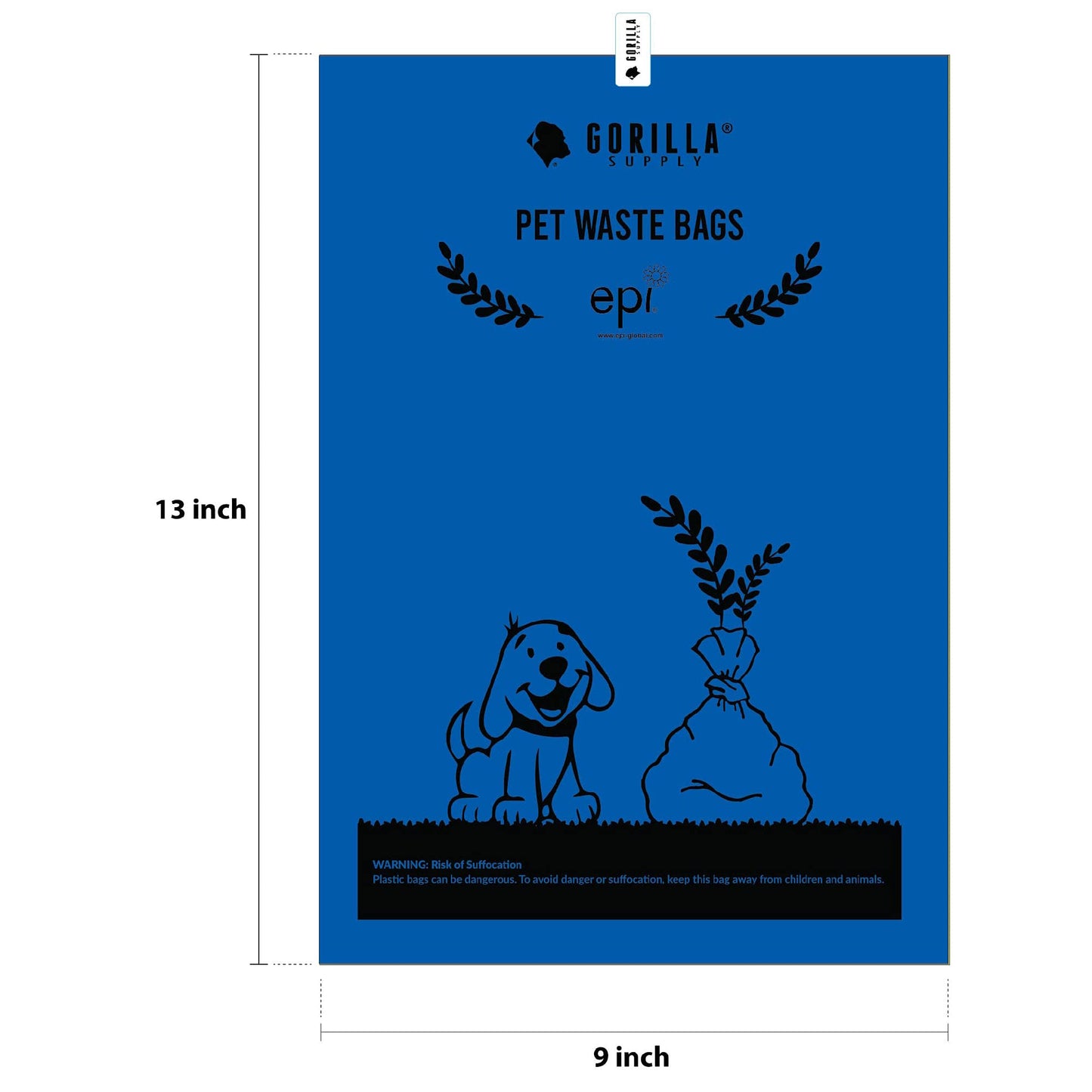 GORILLA SUPPLY 1000 Dog Poop Waste Bags with Dispenser and Leash Leash