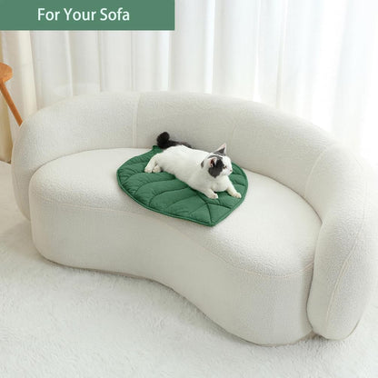 Letalong Leaf Shaped Cotton Cat Bed Pad, Warming Cat Mat, Pet Bed