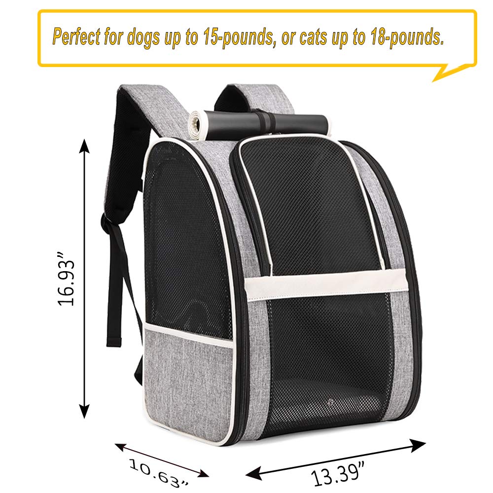 Texsens Pet Carrier Backpack with Window Blind Carrier