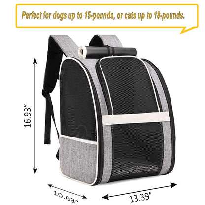 Texsens Pet Carrier Backpack with Window Blind Carrier