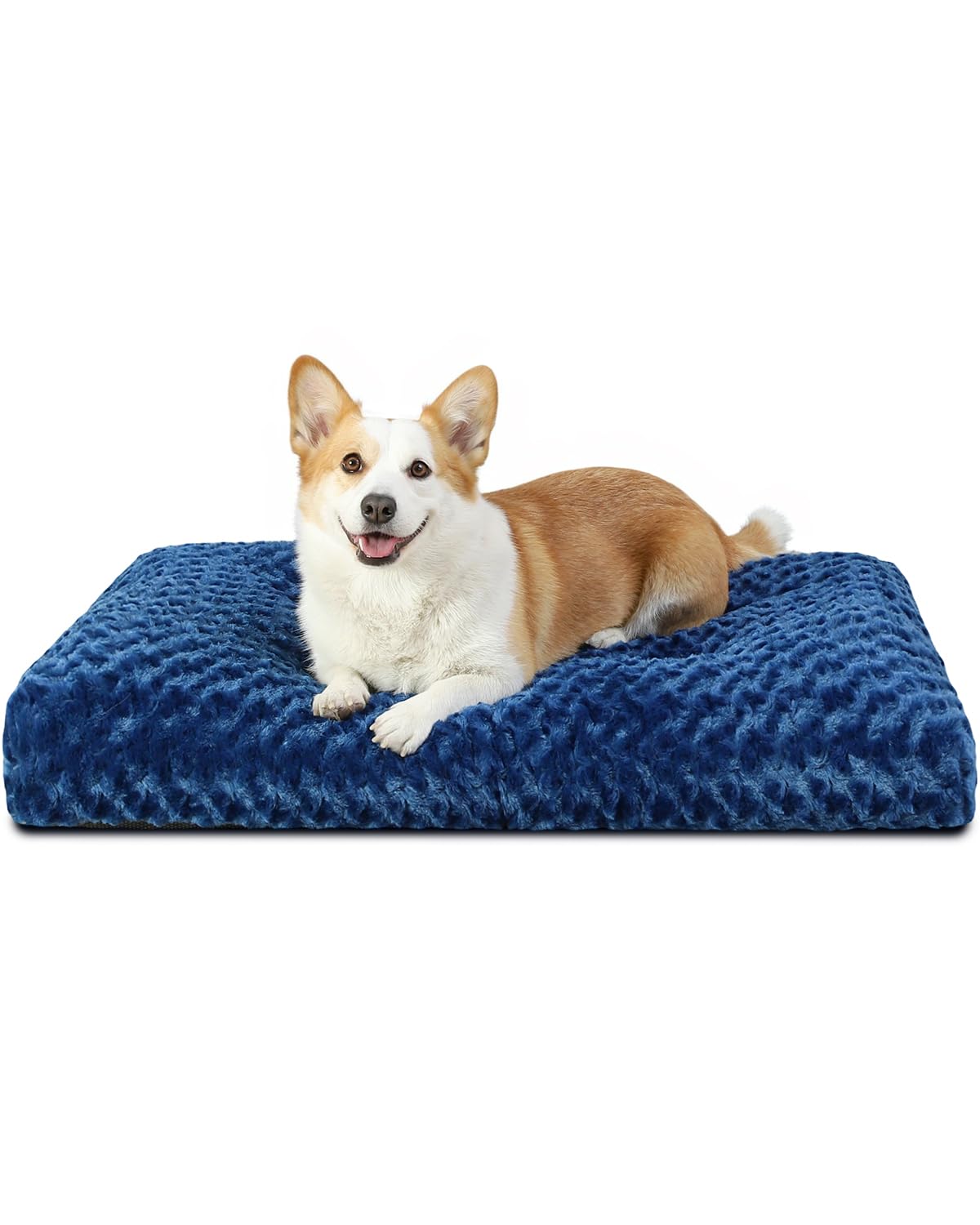 KSIIA Washable Dog Bed Comfy Dog Crate Pad Deluxe Plush Pet Bed