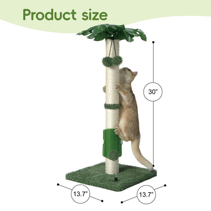 MECOOL Cat Scartching Post，30-inch Cute Scartching Posts for Ball