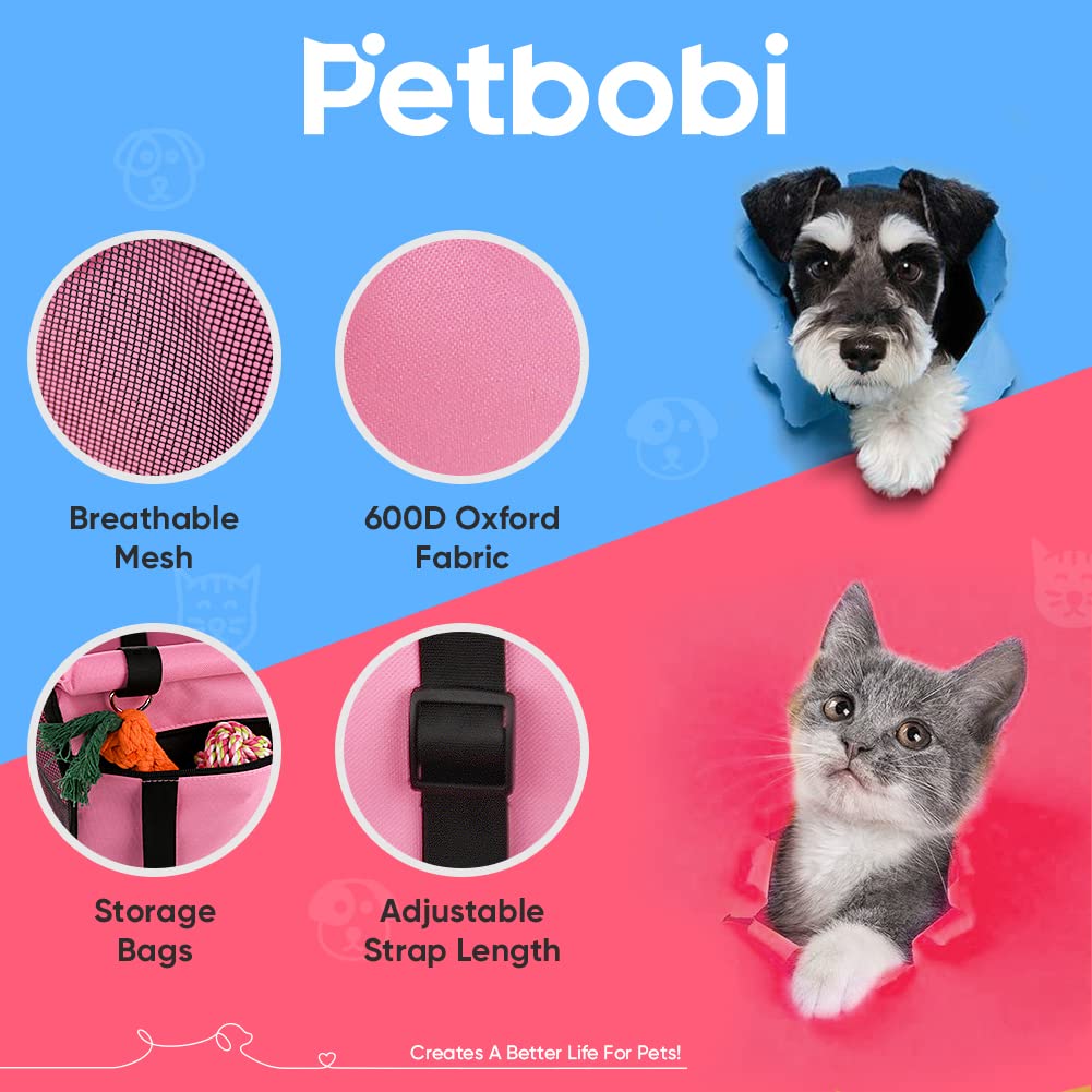 Petbobi Pet Reinforce Car Booster Seat for Dog Cat Portable Bag