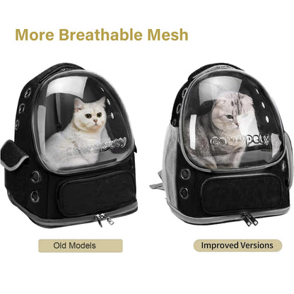 Cawypety Cat Backpack Carrier, Breathable Cat Carrier Large Carrier