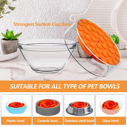 Slow Feeder Dog Bowls Insert, Animire Soft Silicone Slow Eating Bowl