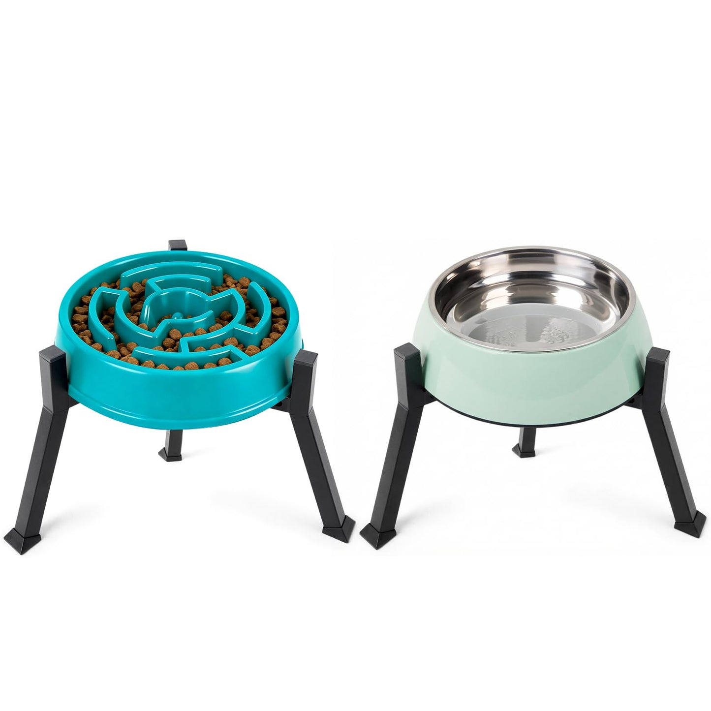 LOOBANI Raised Dog Bowl Stand: Adjustable Width Elevated Dog Bowl