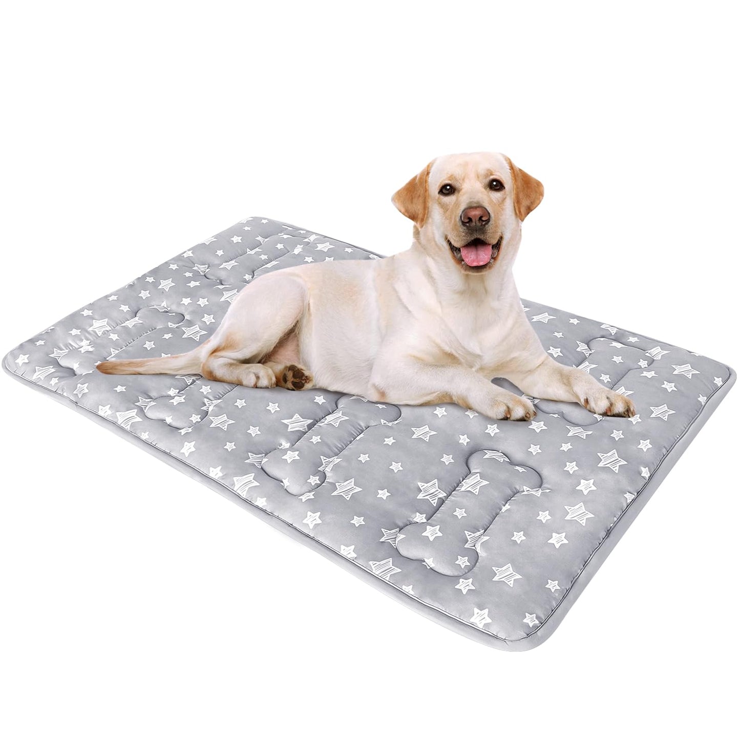Dog Crate Bed Mat (36" X 23"), Soft Dog Bed Mat with Cute Stars Bed
