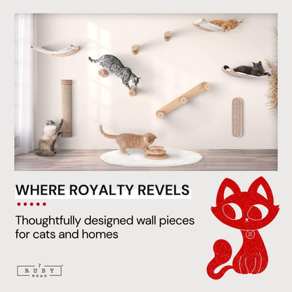 7 Ruby Road Alto Cat Wall Hammock Set Wall Mounted Cat Shelves Cushion