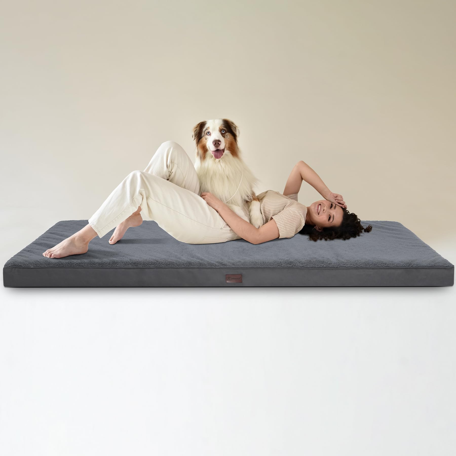 MIHIKK Waterproof Human Dog Bed Orthopedic Dog Beds for Crate