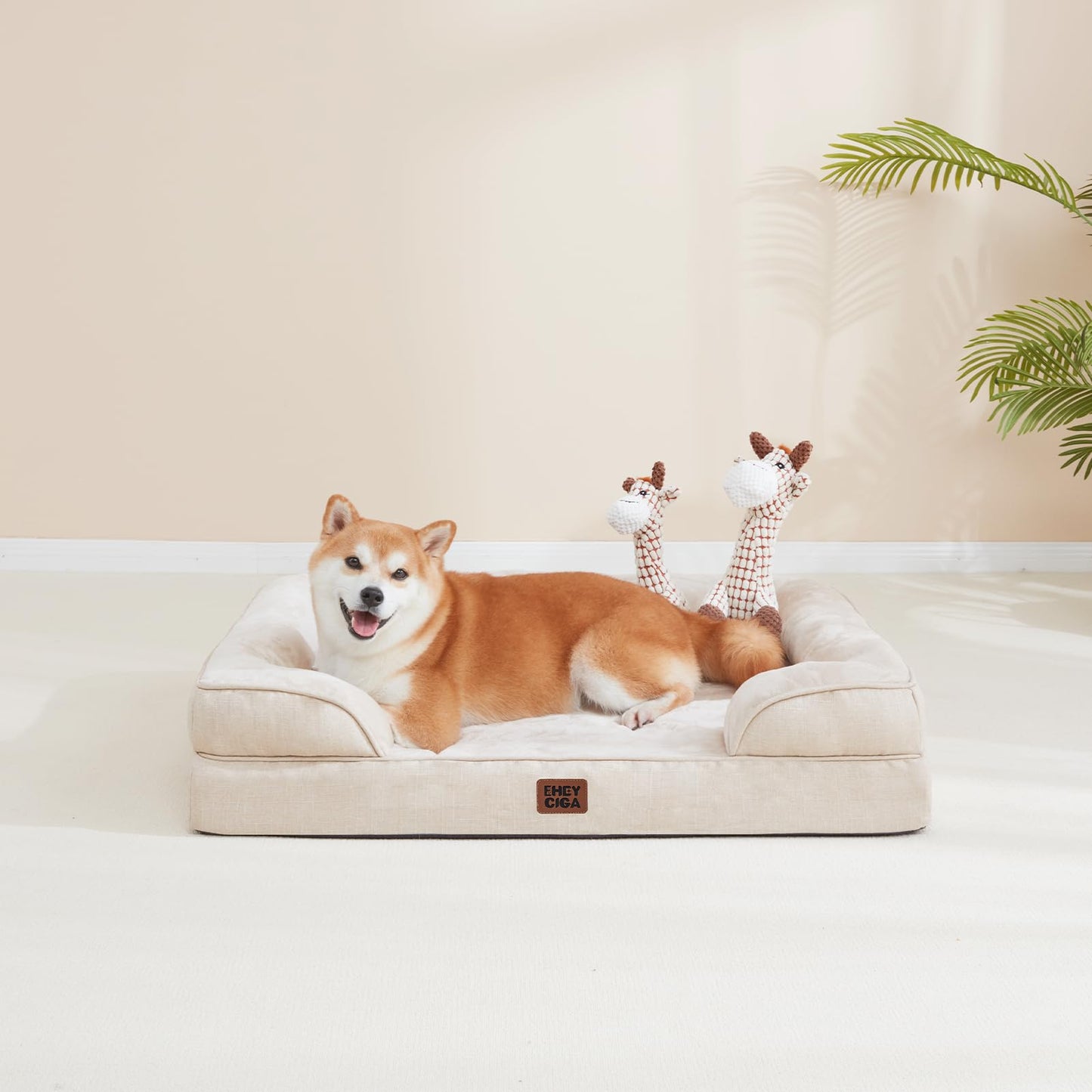 EHEYCIGA Orthopedic Dog Bed for Medium Dogs, Waterproof Memory Bed