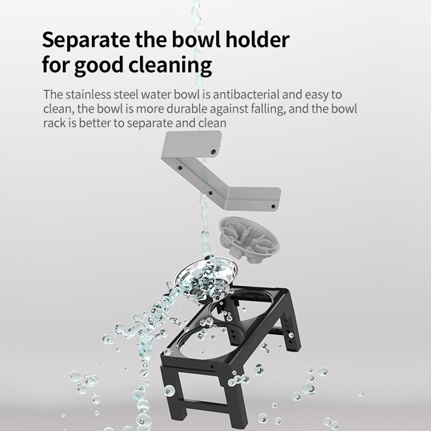 PAKEWAY Elevated Dog Bowls, Spill Proof, Tiltable Dog Feeder with Bowl