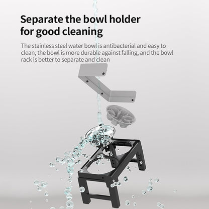 PAKEWAY Elevated Dog Bowls, Spill Proof, Tiltable Dog Feeder with Bowl