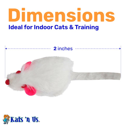 Kats'N Us Real Rabbit Fur Mouse Cat Toy NO Rattle Sound Toys