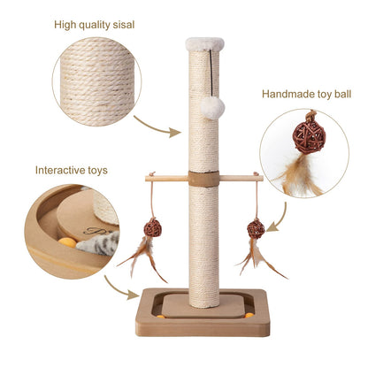 PEEKAB Cat Scratching Post Sisal Scratch Posts for Indoor Posts