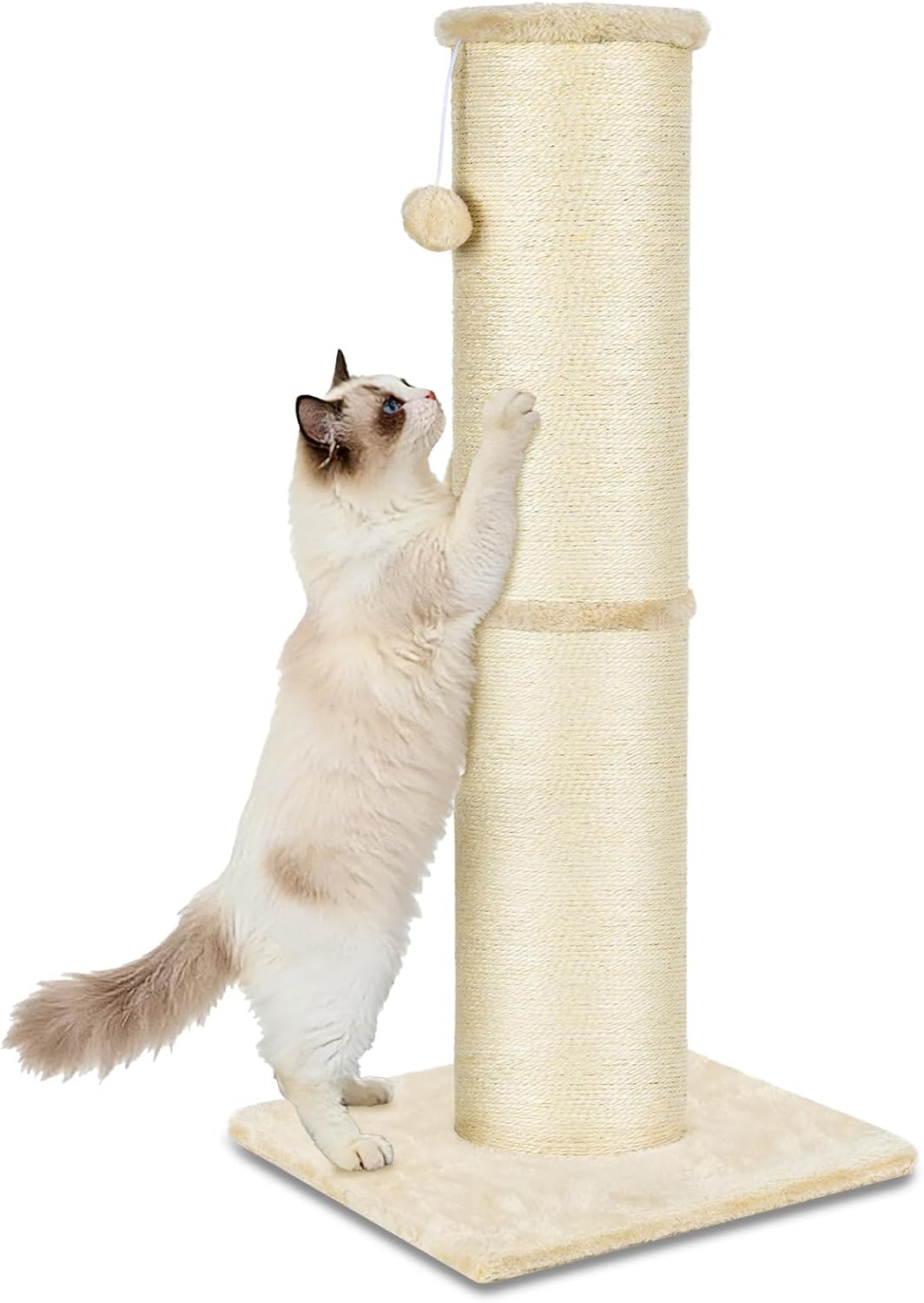 PAWSCRAT Cat Scratching Post High, Large Diameter Natural Scratcher