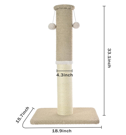 Made4Pets Tall Cat Scratching Post, Heavy Duty and Thicker Posts