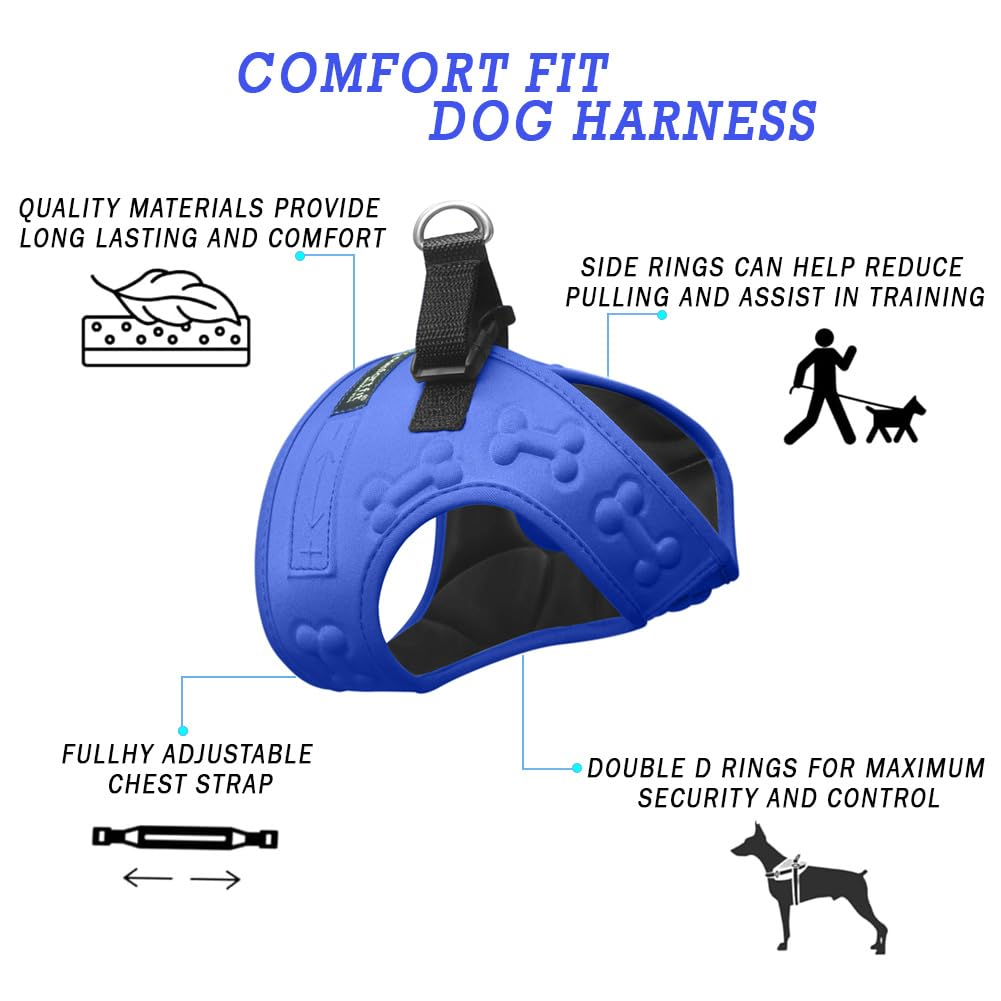 Comfort Fit Dog Harness No Pull with Adjustable Buckles Soft Harness
