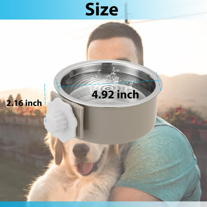 Mechpia 4 Pieces Crate Dog Bowl, Removable Stainless Steel Pet Crate