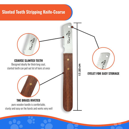 Elmax Pro Slant Tooth Stripping Knife for dogs (Pack of 4) Stainless