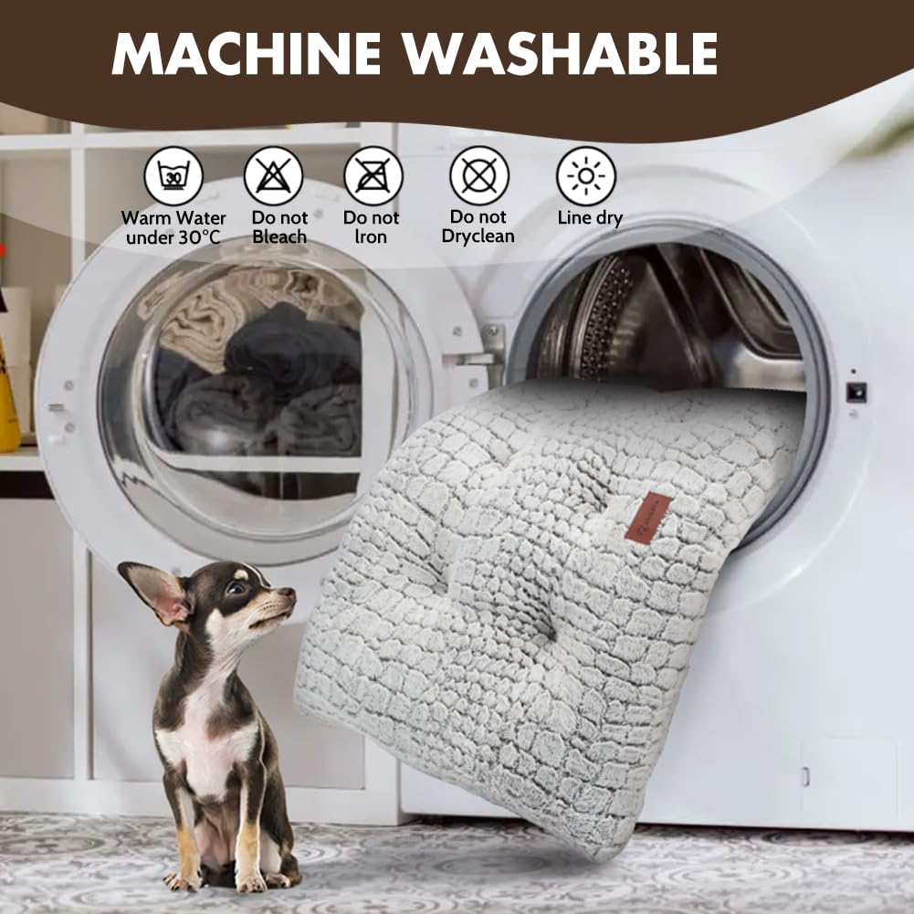 Dog Bed Crate Pad Soft Fluffy Pet Cushion Mat Anti-Slip Comfy Kennel