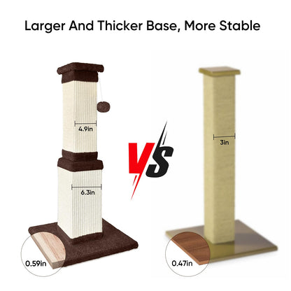 AGYM 32 Tall Cat Scratching Post for Large Cats, Cat Scratcher
