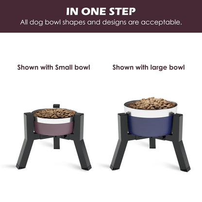 SHAINFUN Elevated Dog Bowls Adjustable Width Stand for 5.2-7.8" Bowl