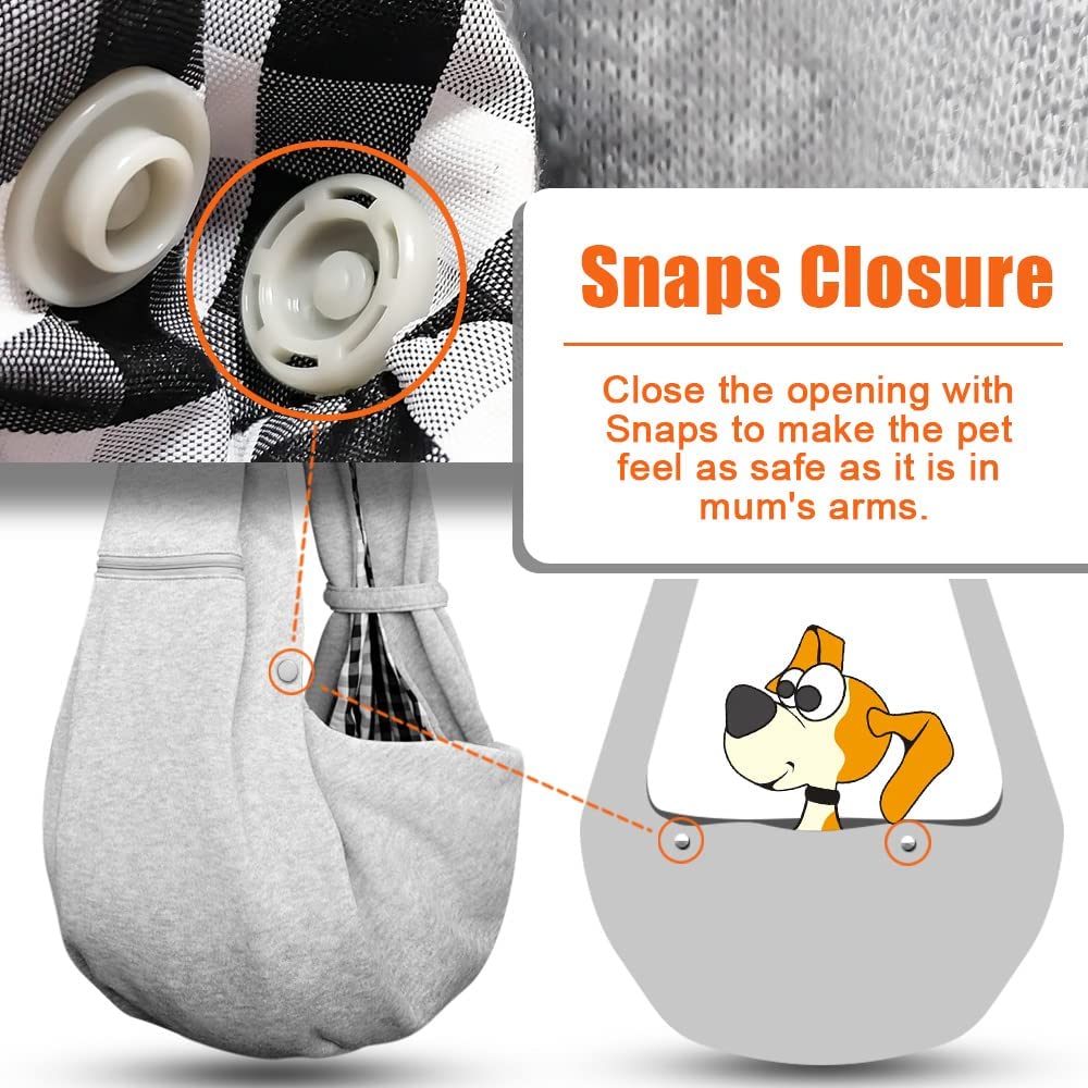 Tomkas Small Dog Sling Carrier Cat Sling Carrier Zipper Pocket Carrier