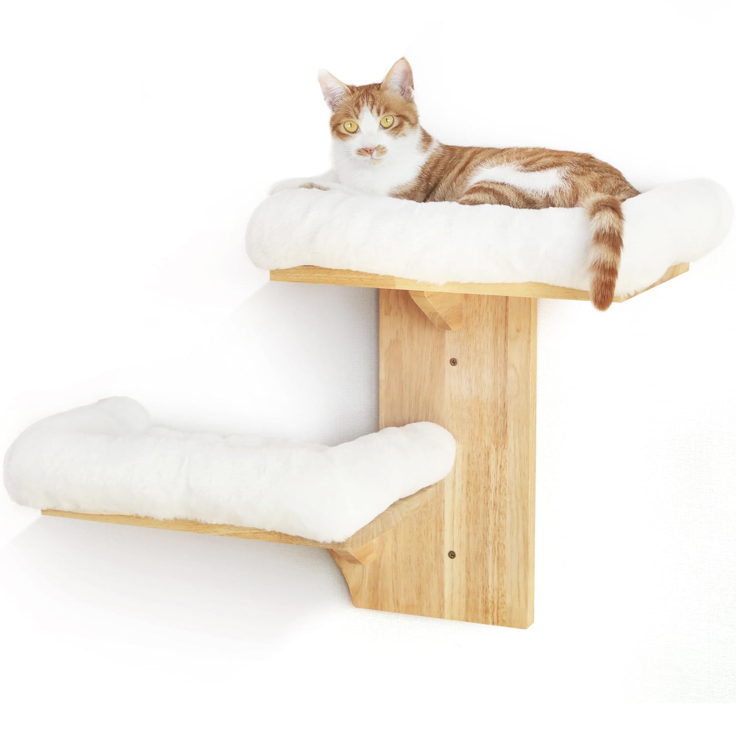 FUKUMARU Cat Wall Shelves, 2 Platform Cats Walls Furniture, Cushion