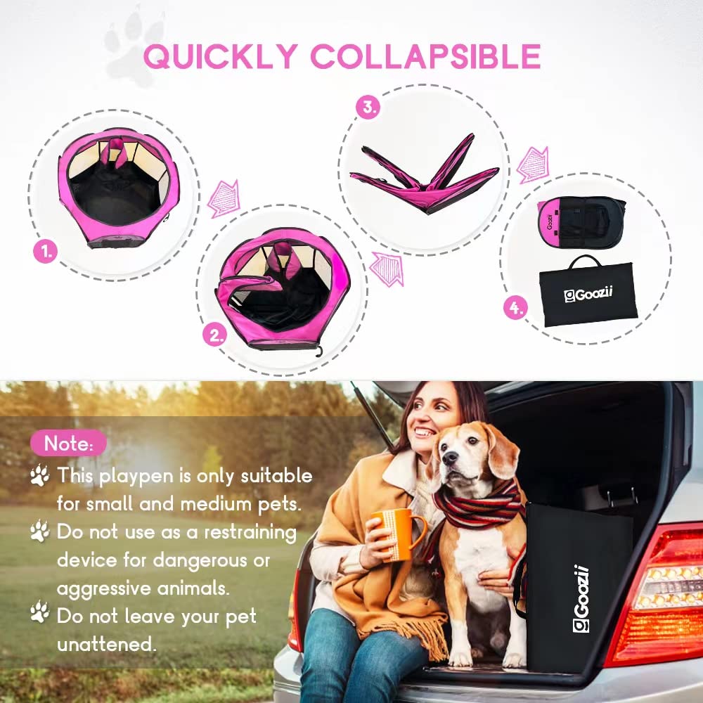Portable Large Pet Cat Playpen for Indoor Outdoor Cats, Foldable Crate