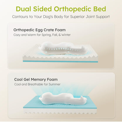 CWAWZ Jumbo Dog Beds for Extra Large Dogs, Orthopedic Dog Bed