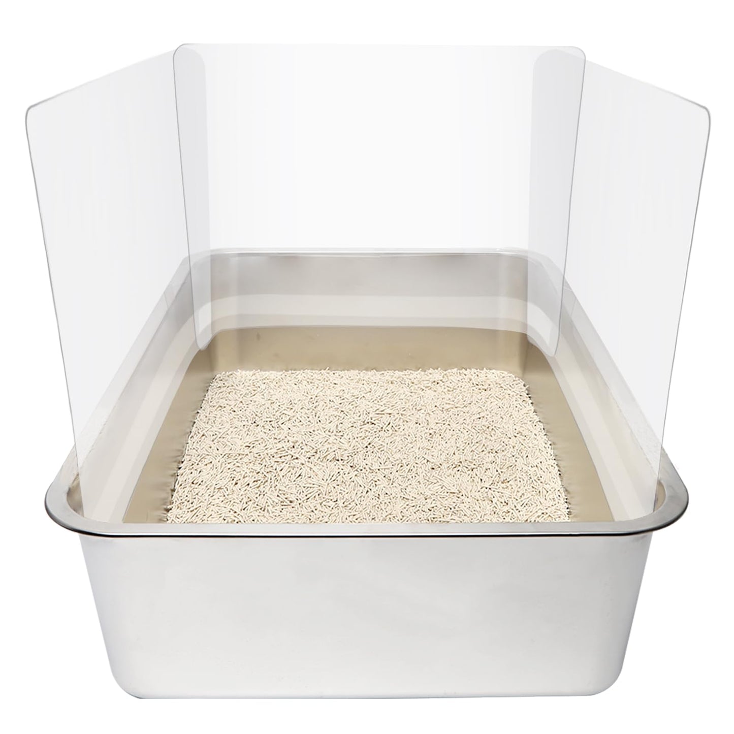 YOILES 12PCS Cat Litter Box Pee Shields,Transparent Easy Clean Box