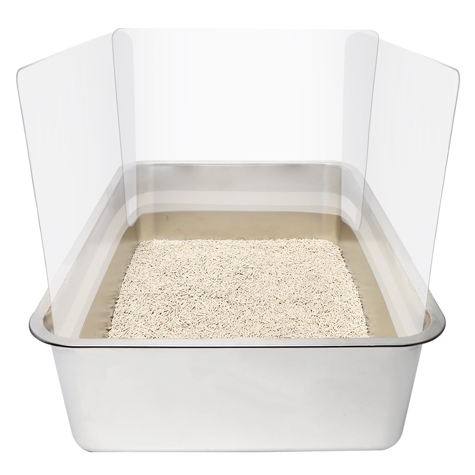 YOILES 12PCS Cat Litter Box Pee Shields,Transparent Easy Clean Box