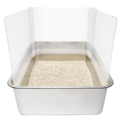 YOILES 12PCS Cat Litter Box Pee Shields,Transparent Easy Clean Box